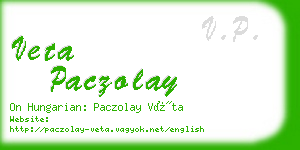 veta paczolay business card